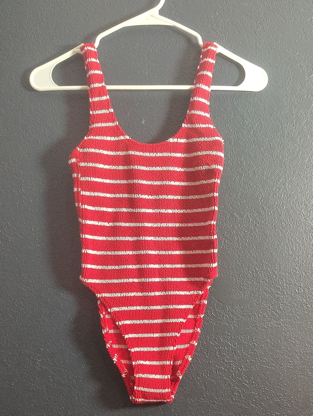 Victoria's Secret Crinkle 90s Scoop Neck Retro Knit  One Piece Swimsuit M/L